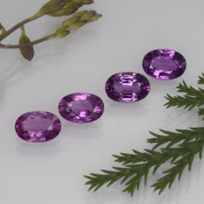 2,23 ct natürliche purpurfarbener Saphir-Edelsteine, Oval Schliff, VVS-VS