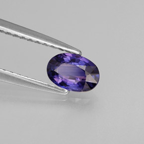 0,54 ctw natürlicher violetter Saphir, Oval Schliff, VVS-VS