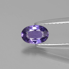 0,51 ctw natürlicher violetter Saphir, Oval Schliff, VVS-VS