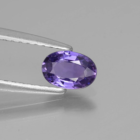 0,51 ctw natürlicher violetter Saphir, Oval Schliff, VVS-VS
