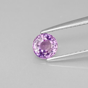 0,53 ctw natürlicher violetter Saphir, Rundschliff, VS