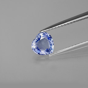 0,78 ctw natürlicher blauer Saphir, Herzform, VVS-VS
