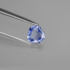 0,78 ctw natürlicher blauer Saphir, Herzform, VVS-VS