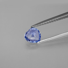 0,71 ctw natürlicher blauer Saphir, Herzform, VVS-VS