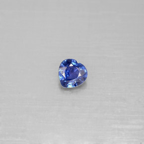0,37 ctw natürlicher blauer Saphir, Herzform, VS