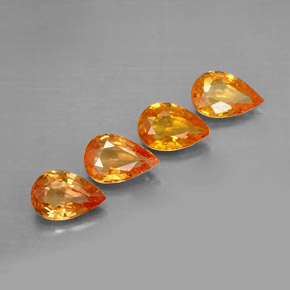  ct natürliche orangefarbener Saphir-Edelsteine, Birnenform, VS