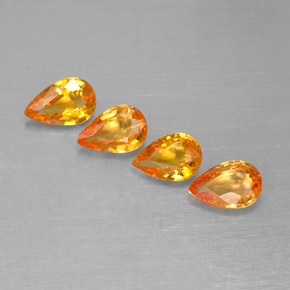  ct natürliche Gold Saphir-Edelsteine, Birnenform, VS