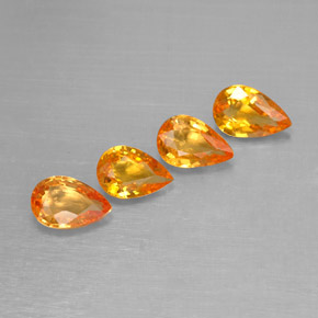  ct natürliche Gold Saphir-Edelsteine, Birnenform, VS