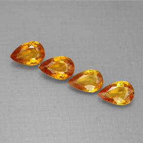 1,95 ct natürliche gelber Saphir-Edelsteine, Birnenform, VS