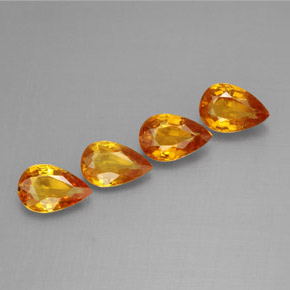 1,95 ct natürliche gelber Saphir-Edelsteine, Birnenform, VS