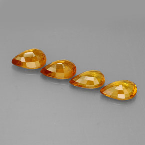1,95 ct natürliche gelber Saphir-Edelsteine, Birnenform, VS
