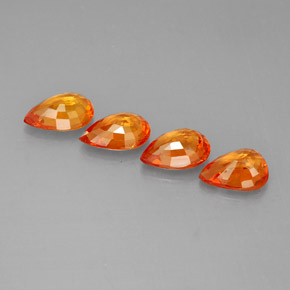  ct natürliche orangefarbener Saphir-Edelsteine, Birnenform, VS