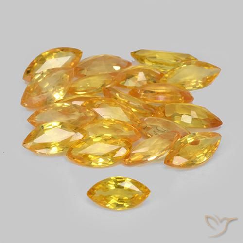 3.18ctw Natürlicher Mittelgold Saphir, Marquise, VVS-VS