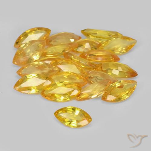 3.18 ct natürliche Mittelgold Saphir-Edelsteine, Marquise, VVS-VS