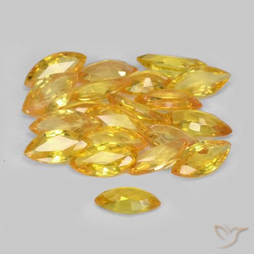3.18 ct natürliche Mittelgold Saphir-Edelsteine, Marquise, VVS-VS