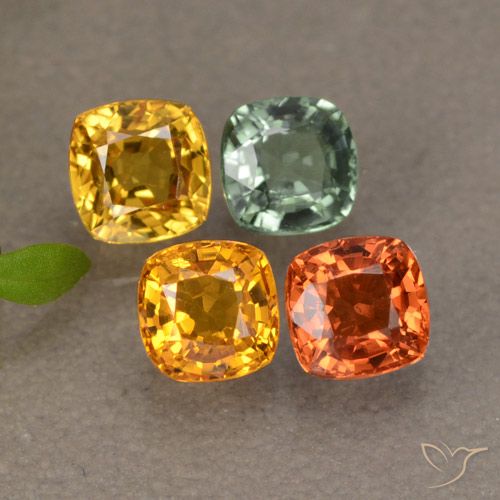 1,87 ct natürliche mehrfarbiger Saphir-Edelsteine, Kissenschliff, VS