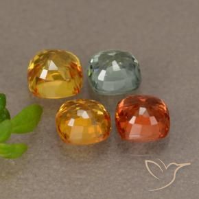 1,87 ct natürliche mehrfarbiger Saphir-Edelsteine, Kissenschliff, VS