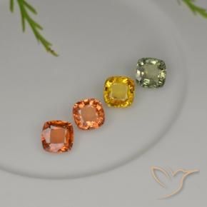 2,28 ct natürliche mehrfarbiger Saphir-Edelsteine, Kissenschliff, VS