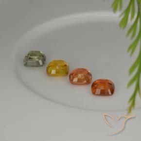 2,28 ct natürliche mehrfarbiger Saphir-Edelsteine, Kissenschliff, VS