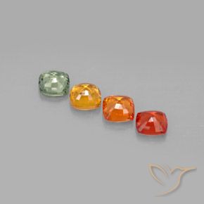 2,20 ct natürliche mehrfarbiger Saphir-Edelsteine, Kissenschliff, VS