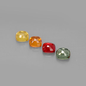 2,17 ct natürliche mehrfarbiger Saphir-Edelsteine, Kissenschliff, VS
