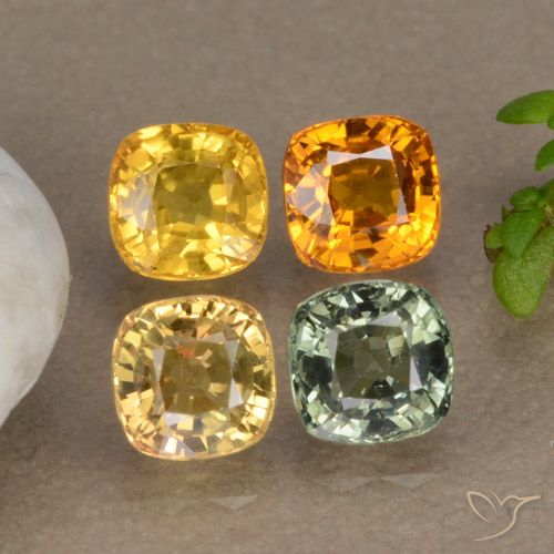 2,65 ct natürliche mehrfarbiger Saphir-Edelsteine, Kissenschliff, VS