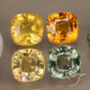 2,65 ct natürliche mehrfarbiger Saphir-Edelsteine, Kissenschliff, VS