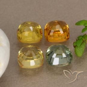 2,65 ct natürliche mehrfarbiger Saphir-Edelsteine, Kissenschliff, VS