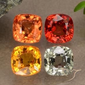2,26 ct natürliche mehrfarbiger Saphir-Edelsteine, Kissenschliff, VS