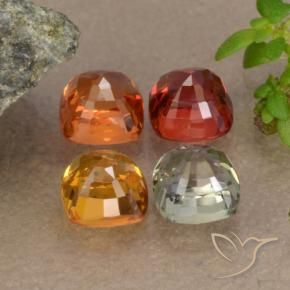 2,26 ct natürliche mehrfarbiger Saphir-Edelsteine, Kissenschliff, VS