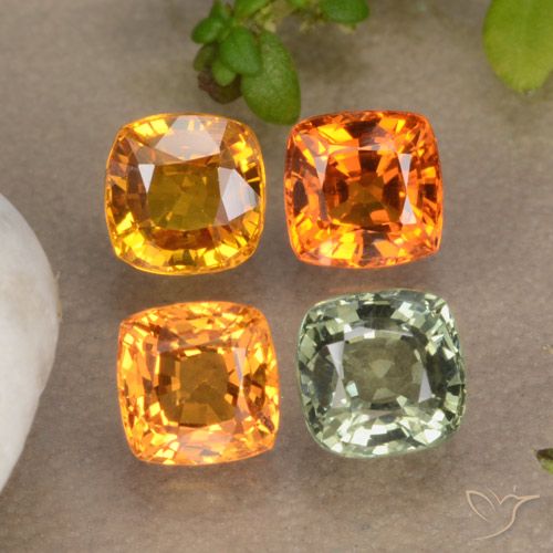 2,49 ct natürliche mehrfarbiger Saphir-Edelsteine, Kissenschliff, VS