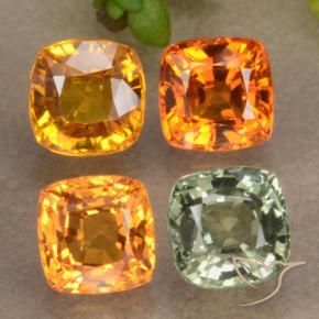 2,49 ct natürliche mehrfarbiger Saphir-Edelsteine, Kissenschliff, VS