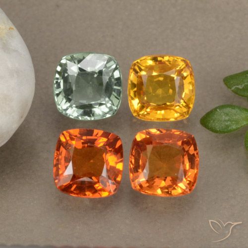 2,38 ct natürliche mehrfarbiger Saphir-Edelsteine, Kissenschliff, VS
