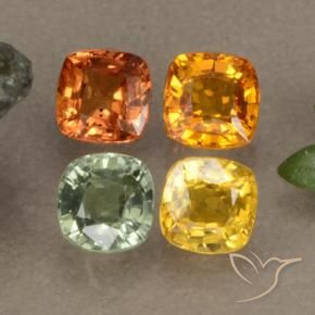 1,90 ct natürliche mehrfarbiger Saphir-Edelsteine, Kissenschliff, VS