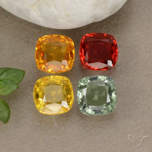 2,24 ct natürliche mehrfarbiger Saphir-Edelsteine, Kissenschliff, VS