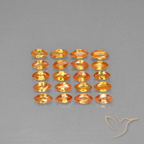 3,53 ct natürliche orangefarbener Saphir-Edelsteine, Marquise, VVS-VS