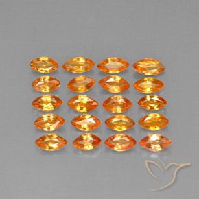 3,53 ct natürliche orangefarbener Saphir-Edelsteine, Marquise, VVS-VS
