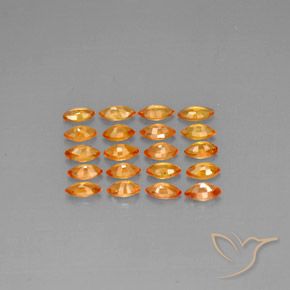 3,53 ct natürliche orangefarbener Saphir-Edelsteine, Marquise, VVS-VS
