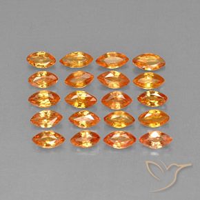 3.03 ct natürliche tieforange Saphir-Edelsteine, Marquise, VVS-VS