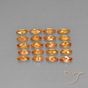 3.03 ct natürliche tieforange Saphir-Edelsteine, Marquise, VVS-VS