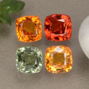 1,99 ct natürliche mehrfarbiger Saphir-Edelsteine, Kissenschliff, VS