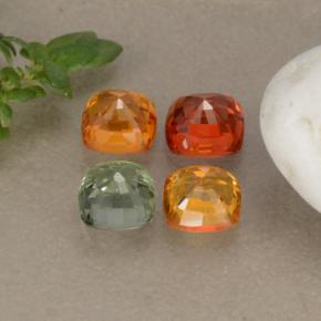 1,99 ct natürliche mehrfarbiger Saphir-Edelsteine, Kissenschliff, VS
