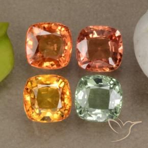 2,22 ct natürliche mehrfarbiger Saphir-Edelsteine, Kissenschliff, VS