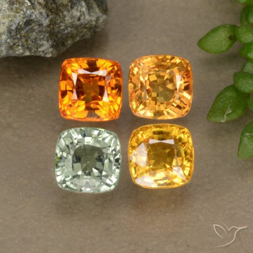 2,30 ct natürliche mehrfarbiger Saphir-Edelsteine, Kissenschliff, VS