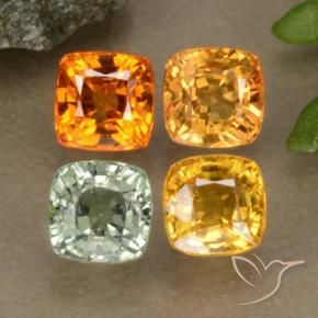 2,30 ct natürliche mehrfarbiger Saphir-Edelsteine, Kissenschliff, VS