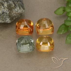 2,30 ct natürliche mehrfarbiger Saphir-Edelsteine, Kissenschliff, VS