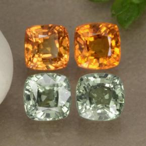 2,19 ct natürliche mehrfarbiger Saphir-Edelsteine, Kissenschliff, VS