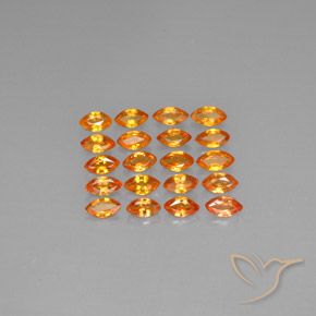 4,11 ct natürliche orangefarbener Saphir-Edelsteine, Marquise, VVS-VS