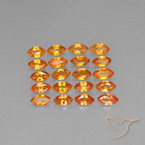 4,11 ct natürliche orangefarbener Saphir-Edelsteine, Marquise, VVS-VS