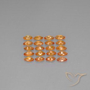 4,11 ct natürliche orangefarbener Saphir-Edelsteine, Marquise, VVS-VS